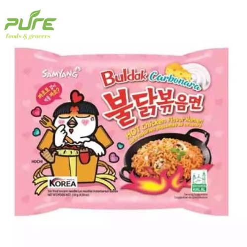Hot%20Chicken%20Ramen%20Buldak%20CARBONARA%20Mie%20Pedas%20Korea%20HALAL%20130%20gm%20-%20Image%202