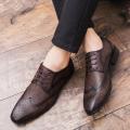 Luxury Leather Modern Men'S Shoes Business Dress Brogue Shoes Party Wedding Suit Formal Footwear Male Dress Shoes For Men. 