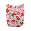 Flower ! ALVA Baby Cloth Diaper 【without insert】Printed Reusable Washable Pocket Nappy One Size Adjustable Fit 3-15kg Newborn To 3 Years Old Babies. 