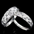 Weihua silver-plated rings wholesale couple rings temperament women's hands decorated with stars women's rings opening men and women.