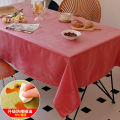 Cotton hemp tablecloth, waterproof and oil-proof, no-wash, laminated dustproof tablecloth, rectangular tablecloth, coffee table, table mat decorative cloth.