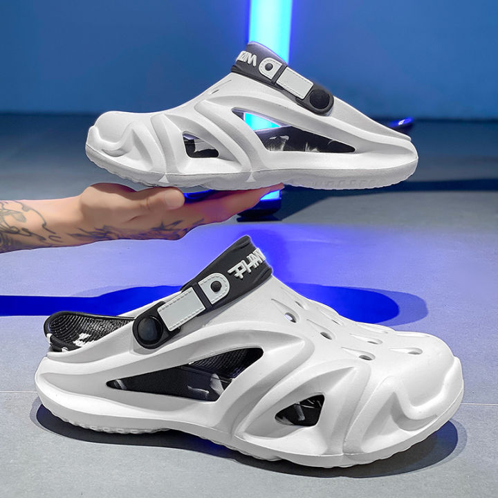 Mens%20Clogs%20Shoes%20Eva%20Foam%20Men%20Summer%20Slide%20Sandals%20Soft%20Sole%20Male%20Mules%20Fashion%20Hollow%20Men's%20Slippers%20Thick%20Bottom%20Clappers%20-%20Image%204