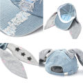 NewJeans MinJi Haerin OMG Stage Long Rabbit Ear Hat Y2K Style Denim Blue Baseball Cap Fashion Hip-Pop Cap Couple Birthday Gifts.