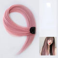 60cm Hair Extension Clip In Hairpiece Long Straight Hanging Ear Wig Clip Synthetic Hair Extensions Accessories Hairpiece Hairpin. 