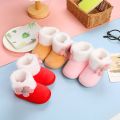 【Exclusive Limited Edition】 1 Pair Keep Warm Foot Cover Plus Thick Plush Wearable First Walkers Children's Cotton Shoes Baby Toddler Shoes Fawn. 