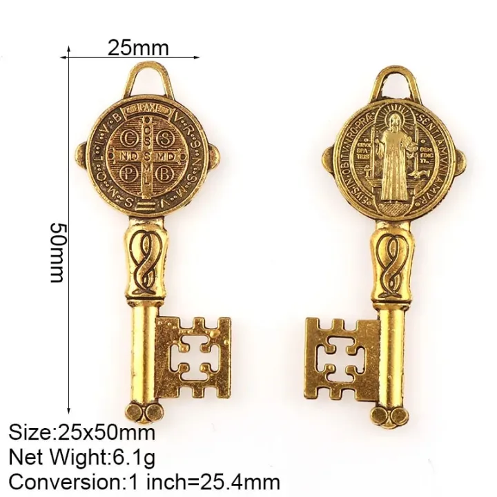 5%20Colors%20Catholicism%20Christian%20Jewelry%20Key%20Charms%20Saint%20Benedict%20Key%20Pendants%20For%20DIY%20Pendants%20Necklace%20-%20Image%203