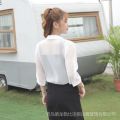 Short Cardigan All-Matching Outerwear White Coat with Skirt Small Shawl Suspender Skirt Summer Top Women's Thin. 