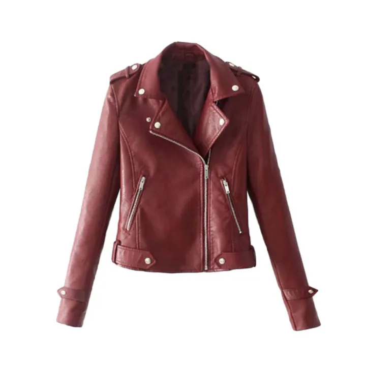 Women%20Faux%20Leather%20Lapel%20Motorcycle%20Jacket%20Long%20Sleeve%20Zip%20Up%20Coat%20-%20Image%203