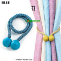 Upgrade Magnetic Curtain Holder Solid Bead Matching Color Rope Magnet Curtain Tieback Buckle. 