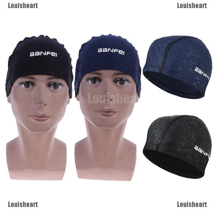 LHPH%20Waterproof%20Fabric%20Protect%20Ears%20Long%20Hair%20Sports%20Swim%20Pool%20Hat%20Shark%20Swimming%20Cap%20joie%20-%20Image%205