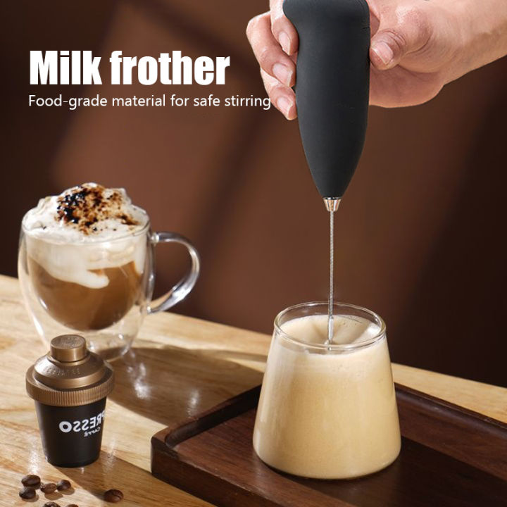 Mini Portable Milk Frother Electric Coffee Foamer Handheld Mixer Egg Beater Cappuccino Stirrer Blenders Home Kitchen Whisk Tool