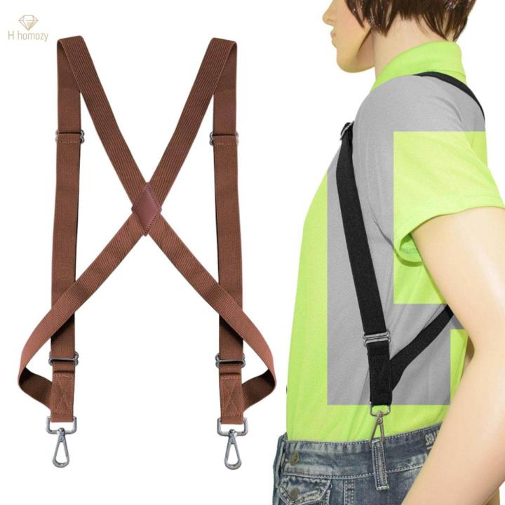 Mens Womens Suspender, Hook Suspenders Unisex, Elastic Straps for