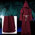Plague Doctor Costume Bird Mouth Mask Horrible Wizard Cloak Cape Halloween Medieval Hooded Robe Monk Robes Role Playing Men's Cloak Creative Halloween Cosplay Props Steampunk.