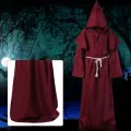 Plague Doctor Costume Bird Mouth Mask Horrible Wizard Cloak Cape Halloween Medieval Hooded Robe Monk Robes Role Playing Men's Cloak Creative Halloween Cosplay Props Steampunk. 
