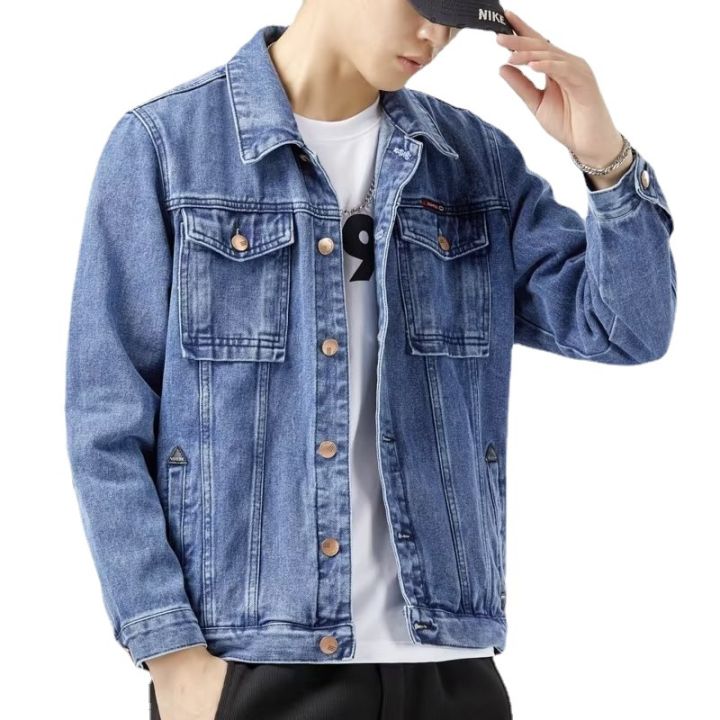 2024%20Jacket%20Men's%20Casual%20Cotton%20Black%20Denim%20Jaqueta%20Jeans%20Masculina%20Slim%20Washed%20Retro%20Classic%20Blue%20Jeans%20Coat%20Male%20Men%20Clothing%20-%20Image%204