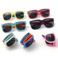 Fashion Kids Folding Sunglassess New Ultralight Candy Color Children Sun Glasses Portable Square Frame Eyewear for Girls Boy. 