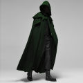 Cosplay Medieval Men Costumes Knight Pirate Prince Gothic Retro Hooded Cloak Capes Long Robes Jackets Coat Carnival Halloween KEEMEEUYZO.