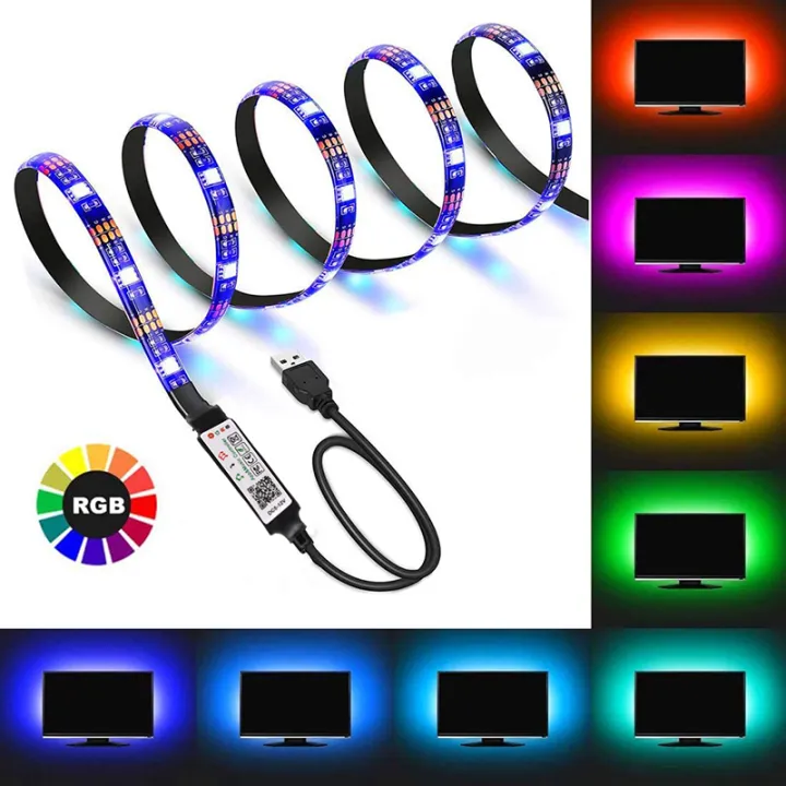 TV%20LED%20Backlight%20Lamp%20RGB%20USB%20LED%20Strip%20Light%20Tape%205050%205V%20For%20HDTV%20Screen%20Desktop%20PC%20LCD%20Monitor%20Decor%20Bias%20Background%20Lighting%20-%20Image%203