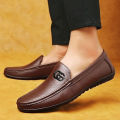 New High Quality JS Leather JS-112372 Slip Moccasins Loafers Casual Shoes For Men Driving By JS DREEM POINT. 