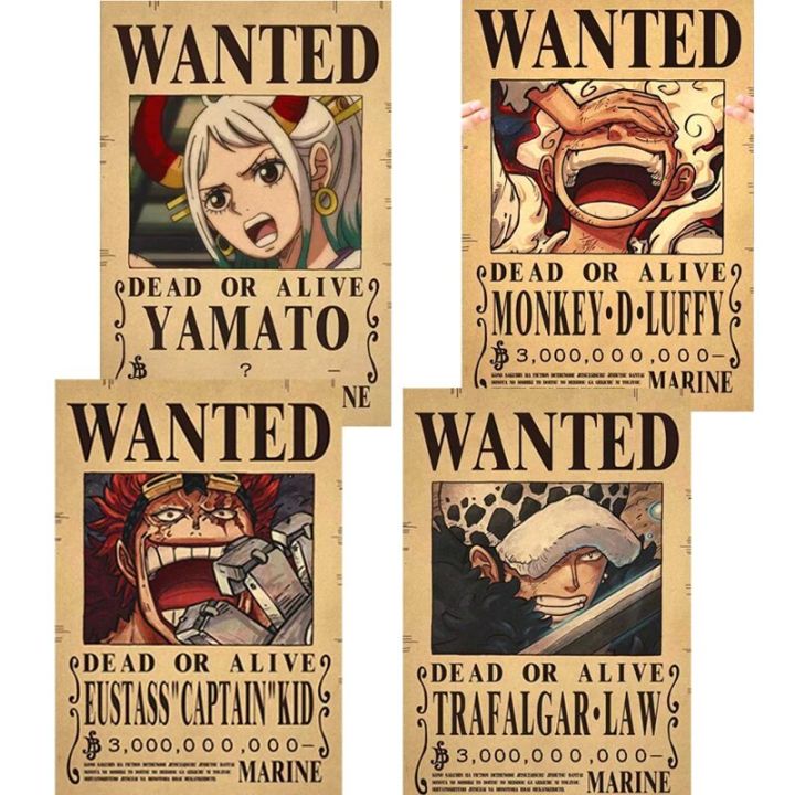New%20Anime%20One%20Piece%20Luffy%203%20Billion%20Bounty%20Wanted%20Posters%20Four%20Emperors%20Kid%20Action%20Figures%20Vintage%20Wall%20Decoration%20Poster%20Toys%20-%20Image%202