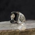 1Pcs Turkish Signet Ring For Men handmade luxury ring for men boy gents. 