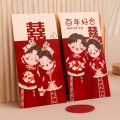 6Pcs Traditional Chinese Wedding Red Envelope Lucky Money Packets Blessing Red Packet Hongbao Wedding Gifts.
