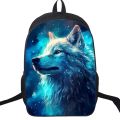 Large Capacity Galaxy Wolf Lion School Bag Backpack for Girl Boy Children Animal Tiger Bookbag Teenager Student Travel Backpack. 