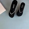New Dai Slippers Myanmar Wedge Flip-Flops Platform Flip-Flops Good-looking Outdoor All-Matching Sandals.