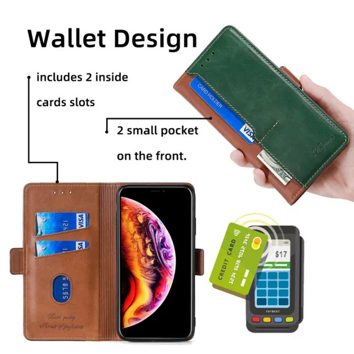 For%20Aquos%20Sense%207%20Plus%20Case%20Flip%20Leather%20Magnetic%20Case%20Wallet%20Protective%20Phone%20Cover%20-%20Image%205