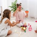 18 Pcs Wood Crafts Kids Mirrors Small Unfinished Mini Wooden Princess Mirror DIY Painting Mirrorshandheld Child.