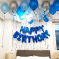 Birthday Decoration with High Quality Monty Balloons, Happy Birthday Foil Banner and Ribbon. 