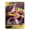 Pokemon metal gold card, 48 style, Mewtwo Ex GX Picchu gold card, rare iron game, super collection card VMAX Solgaleo MuXiaRe. 