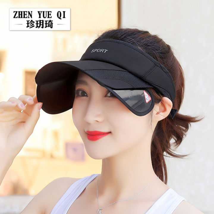Summer Women's Outdoor SPORT Empty Cap Widened Drawstring Shade Sun Hat, Summer Men's Hat