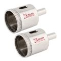 NAMUNY 2pcs 28mm Tile Glass Ceramic Hole Saw Diamond Coated.