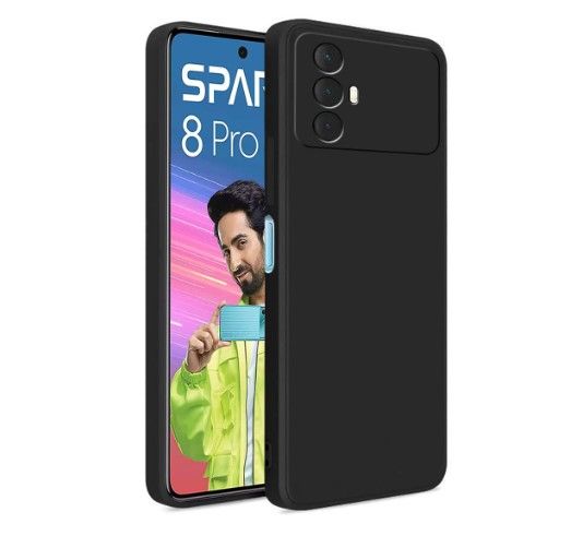 Tecno Spark 8 Pro Back Cover Matte Finished With Smoke Camera Protection Back Case Tecno Spark 8 Pro