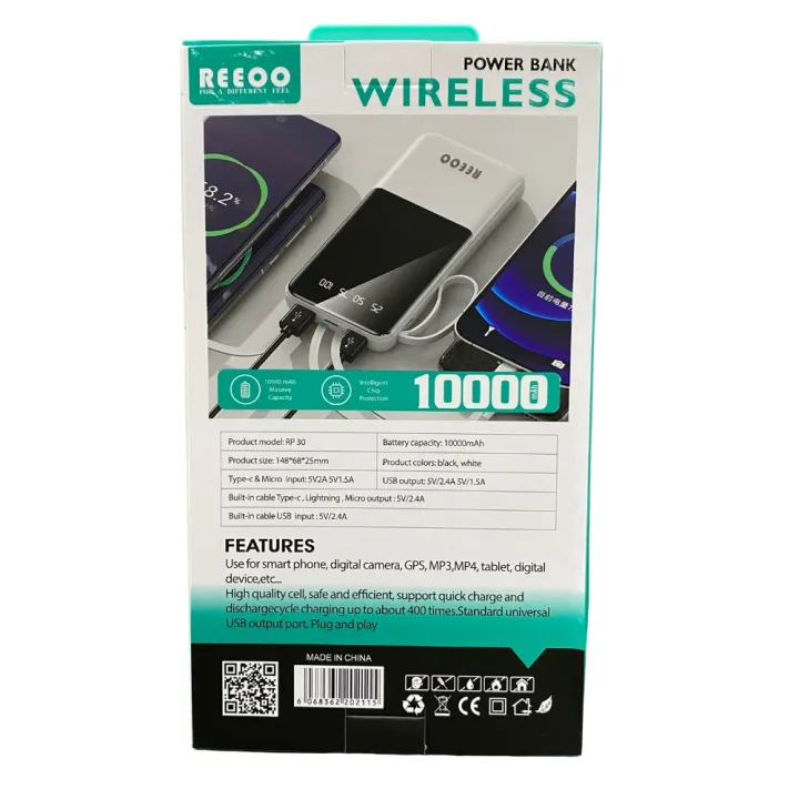 Reeoo%20Power%20Bank%2010000mAh%20(With%204%20Cable%20)%20-%20RP-30%20-%20Image%205