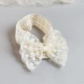 Baby Girls Bow Lace Headband Cute Soft Hairband White Butterfly Knot Headbands for Newborn Infants Toddlers Kids Christening Baptism Birthday Party Hair Accessories. 