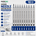 Superior Needle Drafting Pen Set 10 Pcs Professional Fineliner Technical Drawing Pens. 