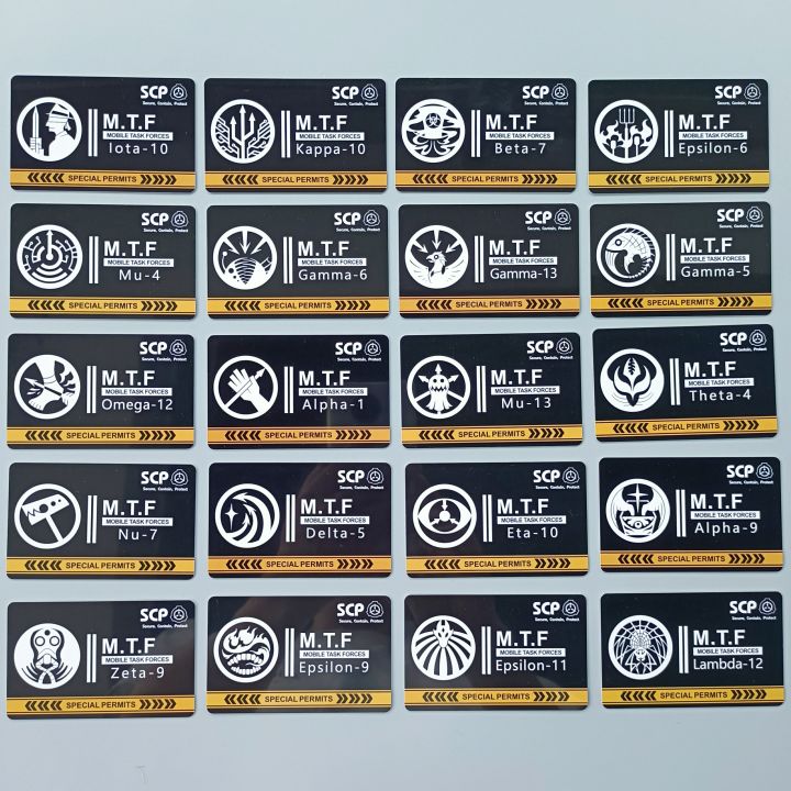 MTF Mobile Task Forces SCP Foundation Secret GUARD Cosplay Card
