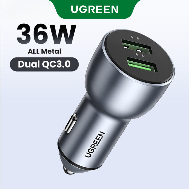 Car Charger Iphone Xr Fast Charging Speed UGREEN 36W Dual USB Car