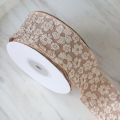 Gift Wrapping 3D Embossed Flower Ribbon Packing Material Romantic Embellished Ribbon 4CM DIY Packaging Ribbon Wedding. 