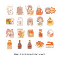 RHS Online 40PCS Mini Cute Girl Bear Series PET Stickers Waterproof Album Diary Journal Decorative Crafts Scrapbooking DIY Sticker.