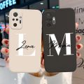 DIY Custom Name Letters Case For Xiaomi Redmi Note 11 10 9 8 Pro Case Funda Mi 11 Lite 5G NE 11T 12T 12 T 11S 10S 9S 8T 9C NFC.
