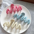 Dopamine Creamy Color Geometry Wave Line Back Head Hair Claw Hair Claw Clip Mystic.