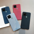 Tokifu For Google Pixel 5 Back Cover Matte Simple Solid Color Soft Silicone TPU Case.