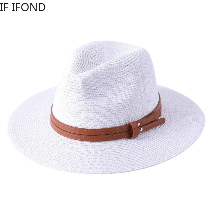 56-58-59-60CM New Natural Panama Soft Shaped Straw Hat