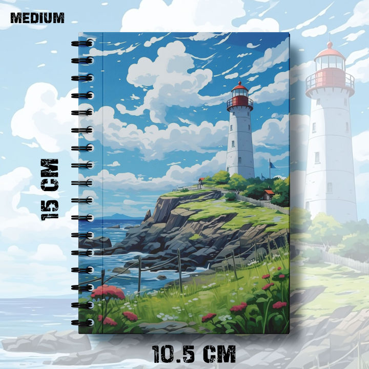 A6 Notebook Sea Side Light Room Jungle Camp Mountain Home Village  Road Digital Design Journal Writing Pad k41 K45