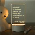 3D LED Note Board USB Message Board with WHITE PEN Creative Acrylic Lamp Night Lights Gifts Bedroom Desk Lamp. 