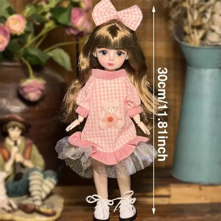 Set%20Beautiful%20/6%20SD%2030cm%20Bjd%20Doll%20with%20Clothes%20Attractive%20Eyes%20Long%20Hair%20Princess%20Dress%20Up%20BJD%20Dolls%20with%20Wig%20Make%20Up%20Ball%20Jointed%20Princess%20Makeup%20Ball%20Joint%20Doll%20Birthday%20Gift%20-%20Image%202