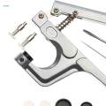 Hand Pressure Pliers Set Fastener Kit Handmade Snaps Installation Hand Tools Accessories Fastener Pliers Set for Prong Snap Buttons Beginner.